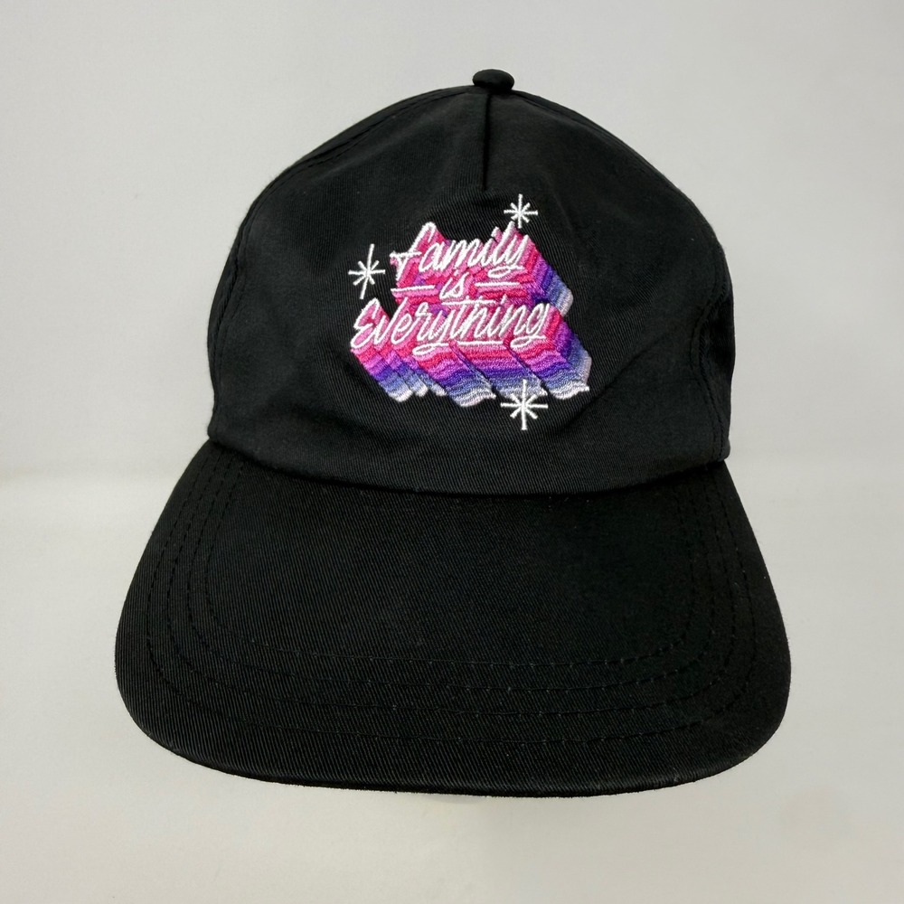Taco Bell Family Is Everything Black Snapback Hat Pink Purple Logo Cap